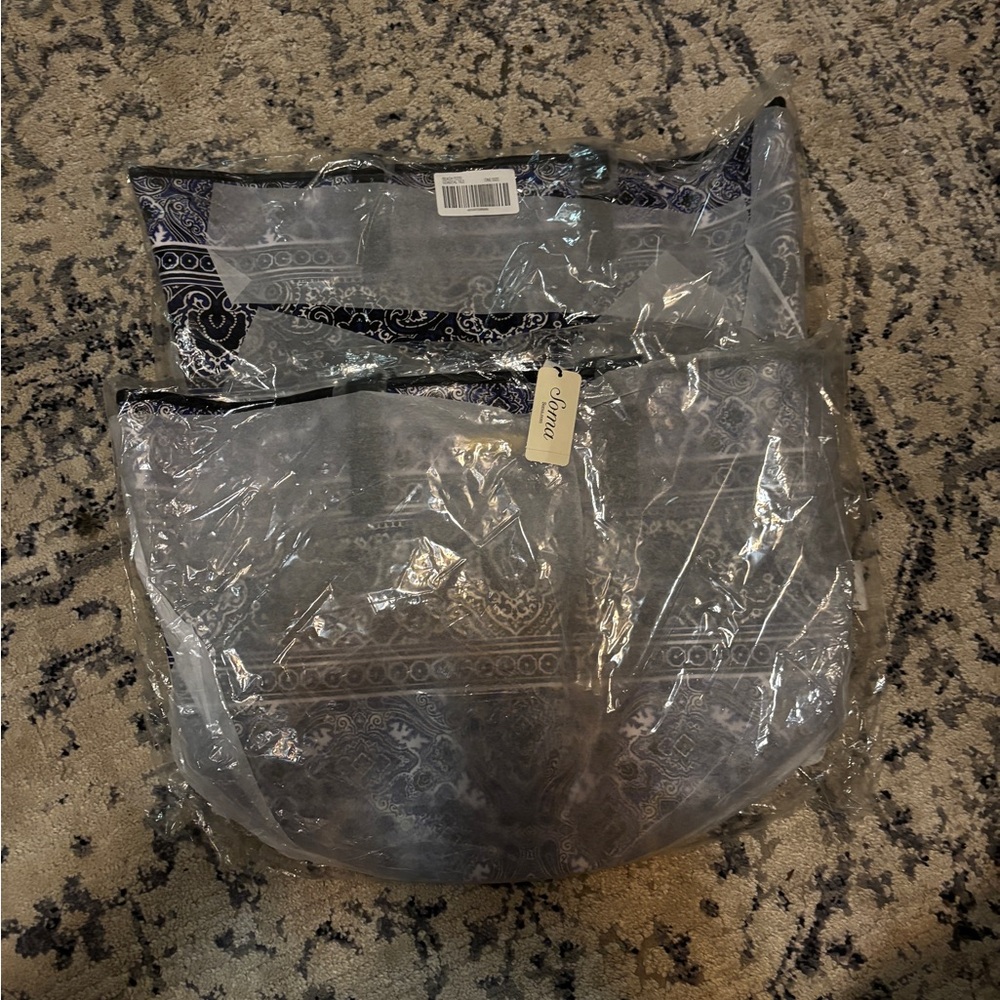 Soma Black and White Tote Bag